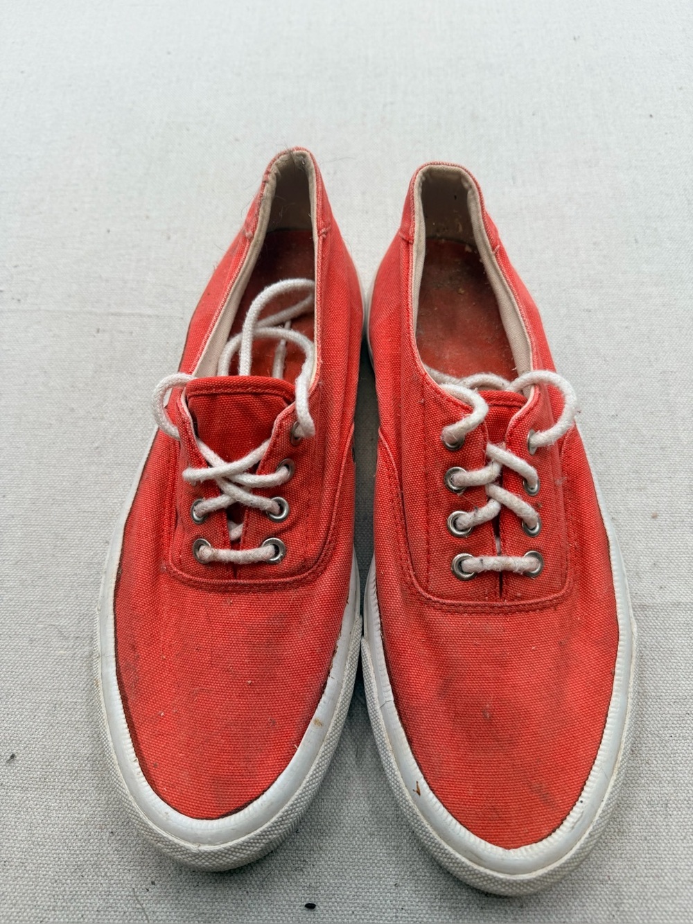 Tommy Bahama Red Canvas Low-Top Sneaker with White Laces